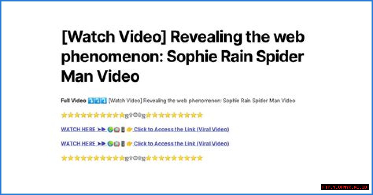 Astonishing Spiderman Video: Sophie Rain's Return In Part 2