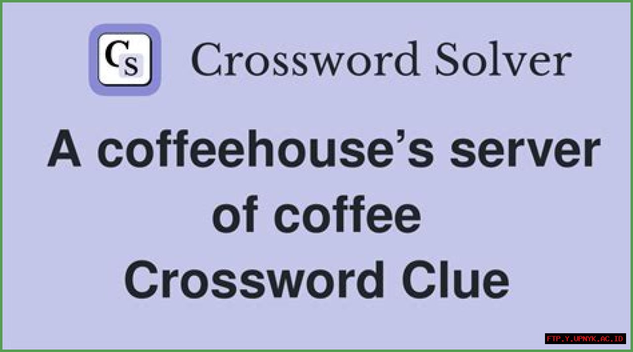 Coffee Server Crossword Puzzle Challenge