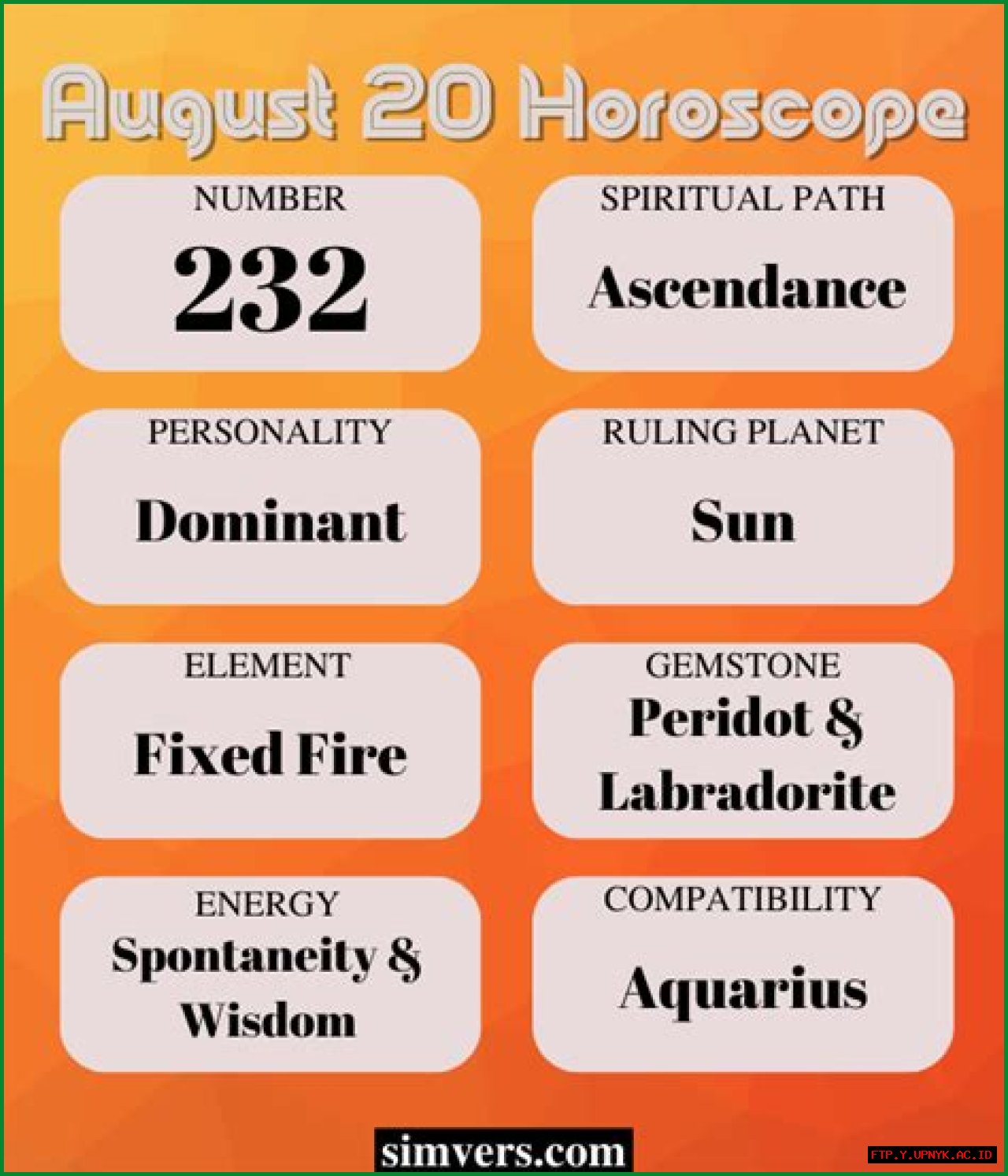 Discovering The Secrets Of The August 20 Horoscope