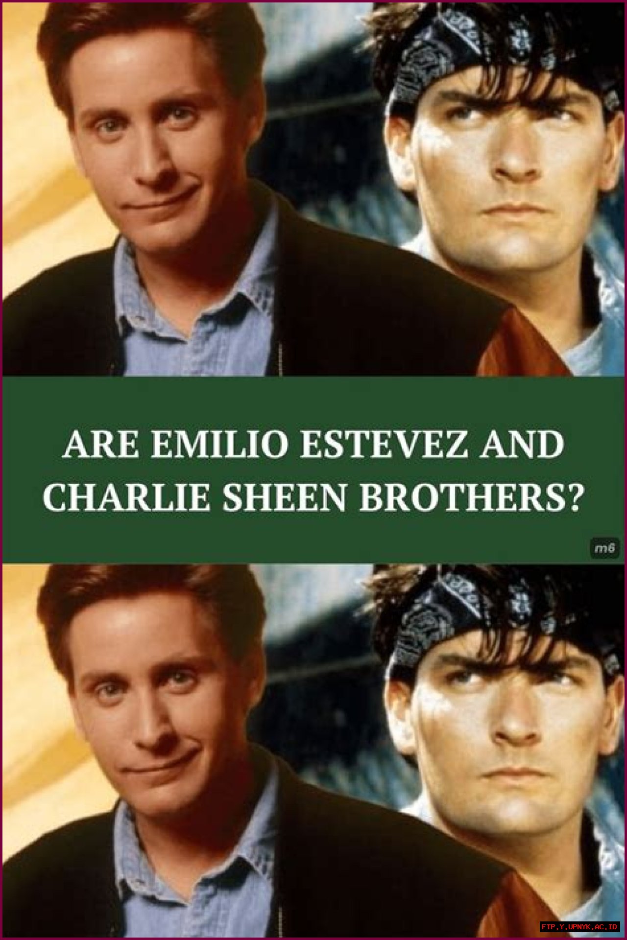 Emilio Estevez And Charlie Sheen Unveiled