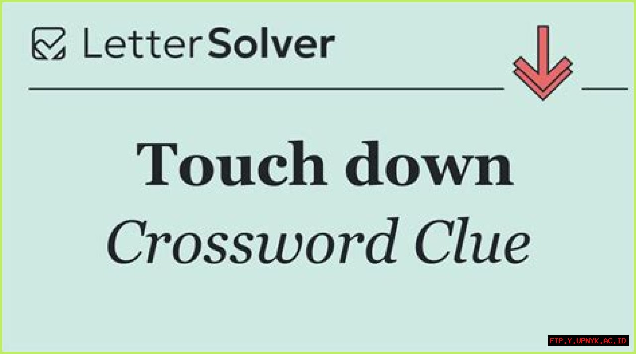 Fascinating Touch Down Crossword Puzzles: Solve And Conquer