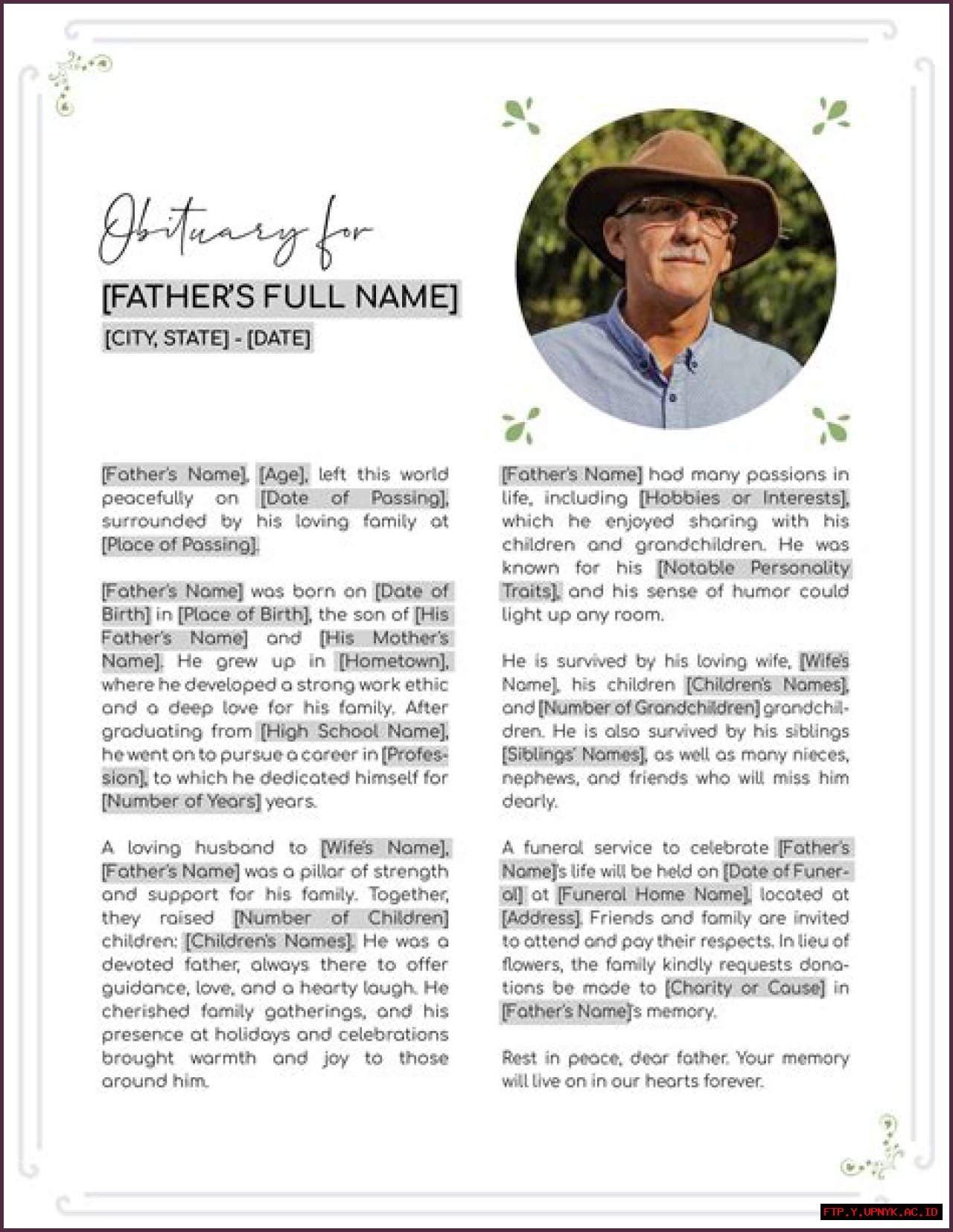 Obituary Of Hugh Kranitz: A Life Remembered