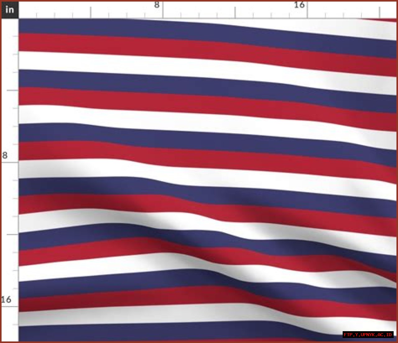 Striking Red White Blue Striped Flag Horizontal Design