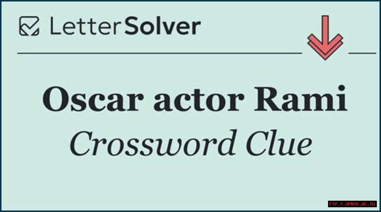 The Ultimate Actor Rami Crossword Puzzle