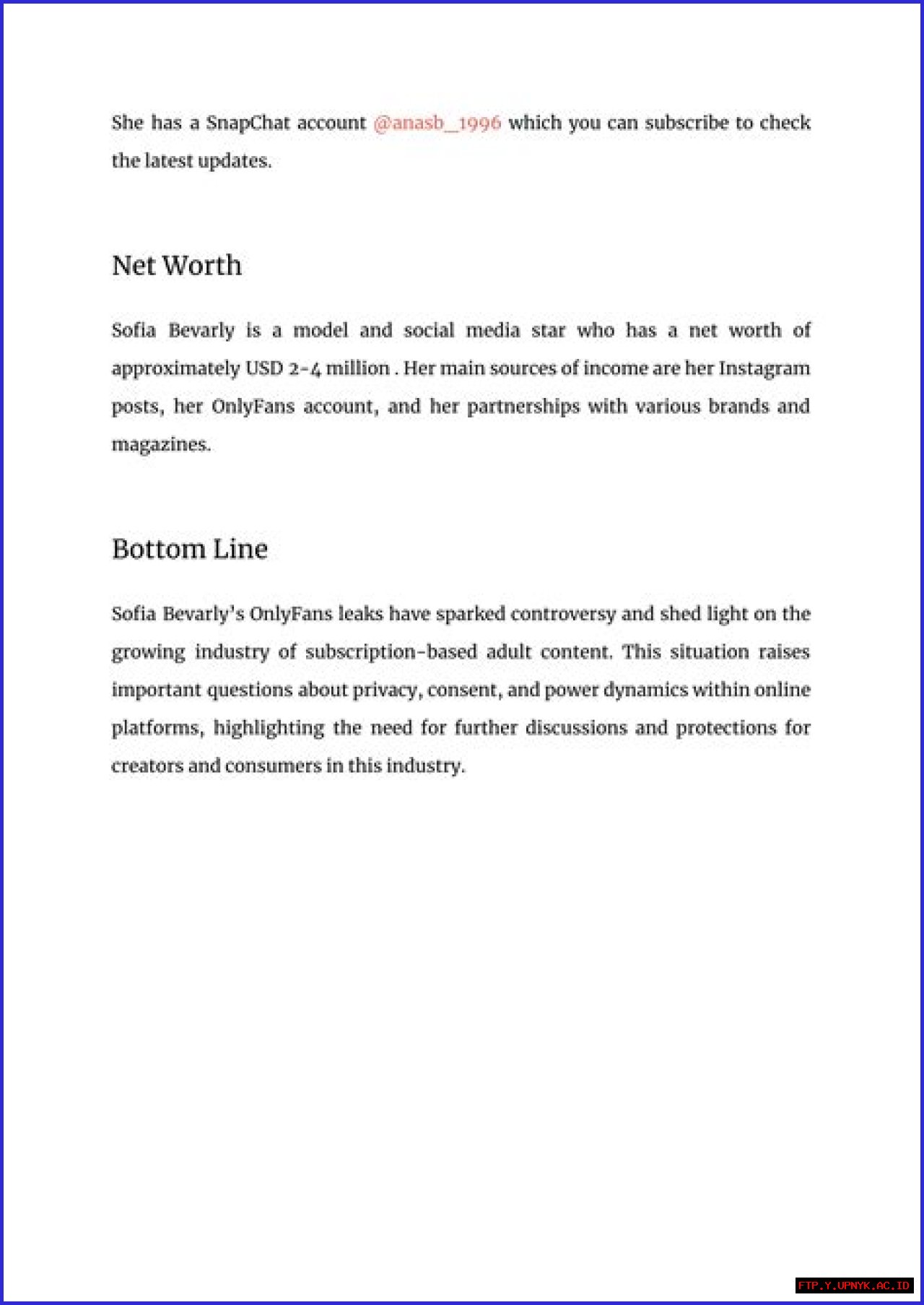 Unveiling The Truth: The 'sofia Bevarly Leak' And Its Impact On Privacy