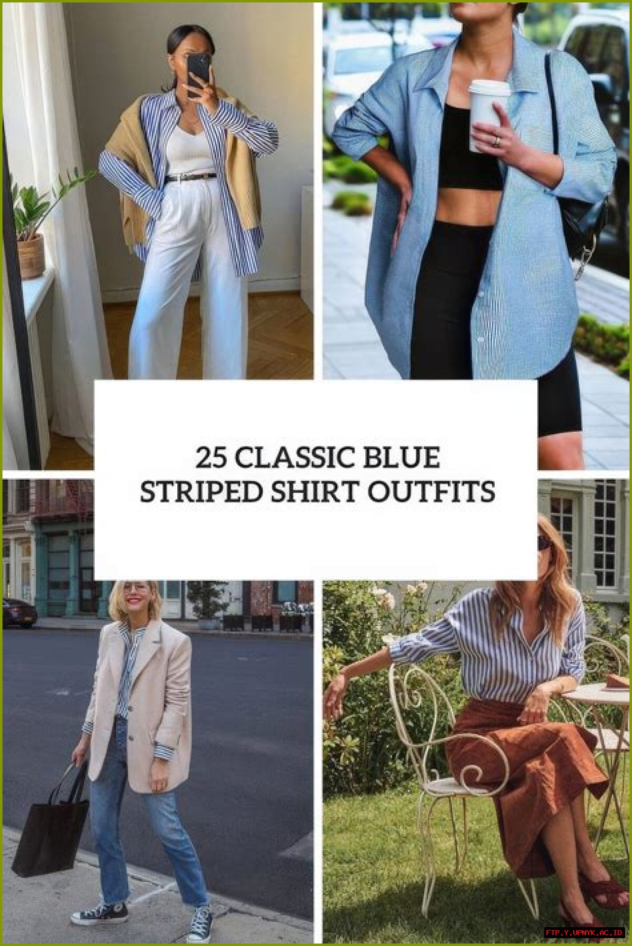Versatile And Stylish: Elevate Your Wardrobe With Blue And White Striped Outfits