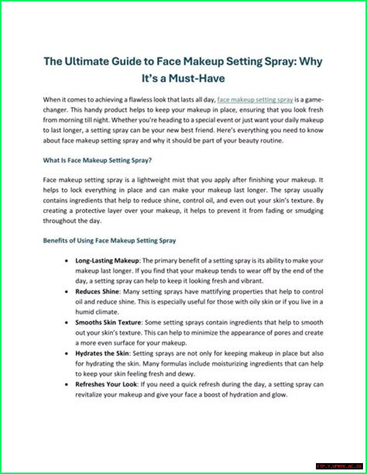 What To Use As Setting Spray: The Ultimate Guide