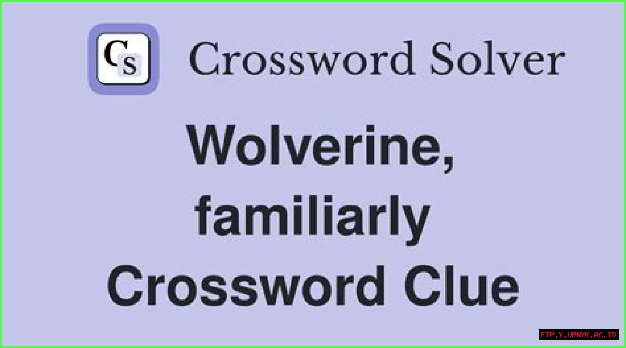 Wolverine For One Crossword | Solver Guide